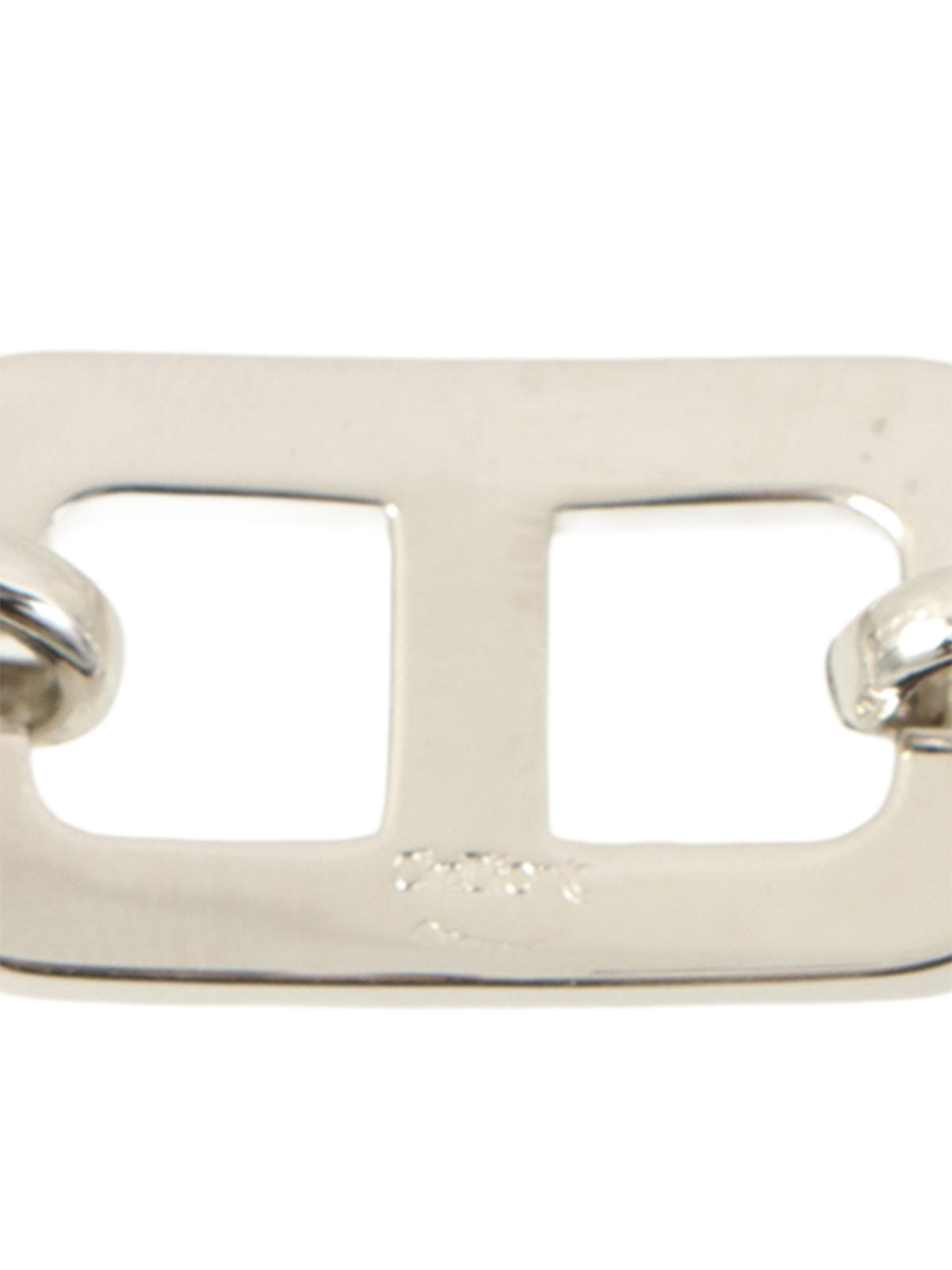 CD logo plate bracelet silver