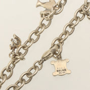 Rhinestone Logo Charm Macadam Bracelet Silver