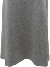 灰色羊毛logo纽扣裙