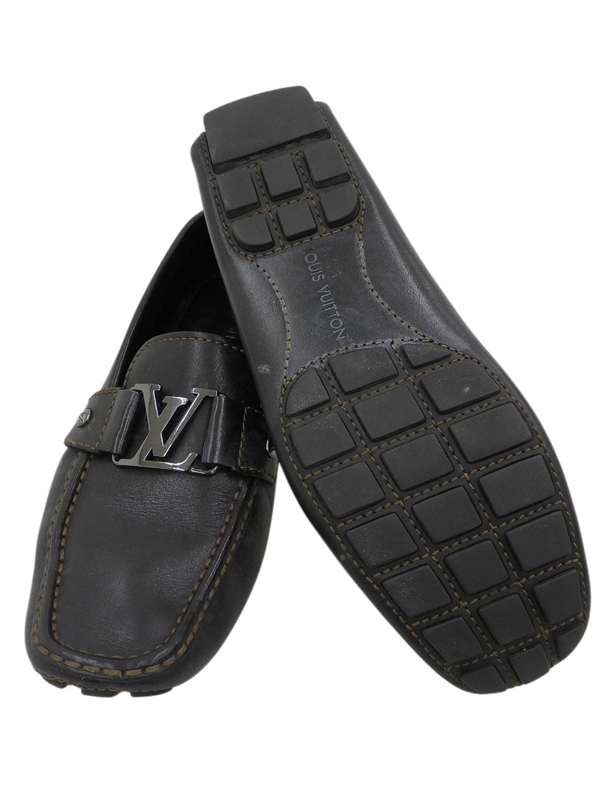 2005年製ロゴプレートドライビングシューズ ブラック #6.5