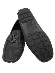 2005年製ロゴプレートドライビングシューズ ブラック #6.5