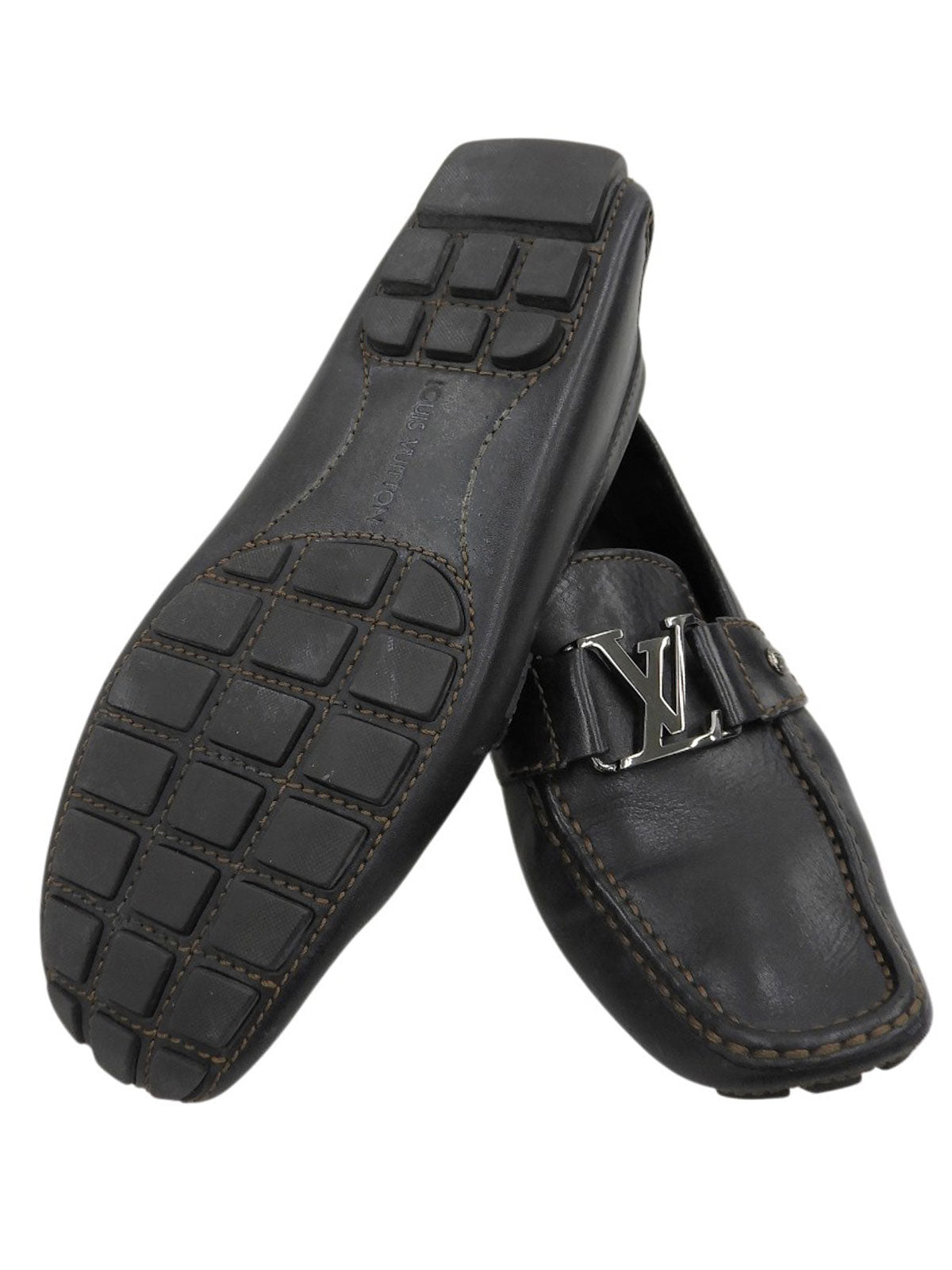 2005年製ロゴプレートドライビングシューズ ブラック #6.5