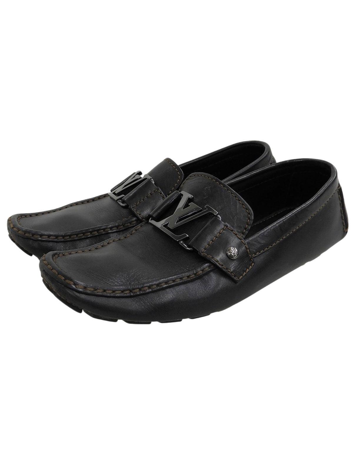 2005年製ロゴプレートドライビングシューズ ブラック #6.5