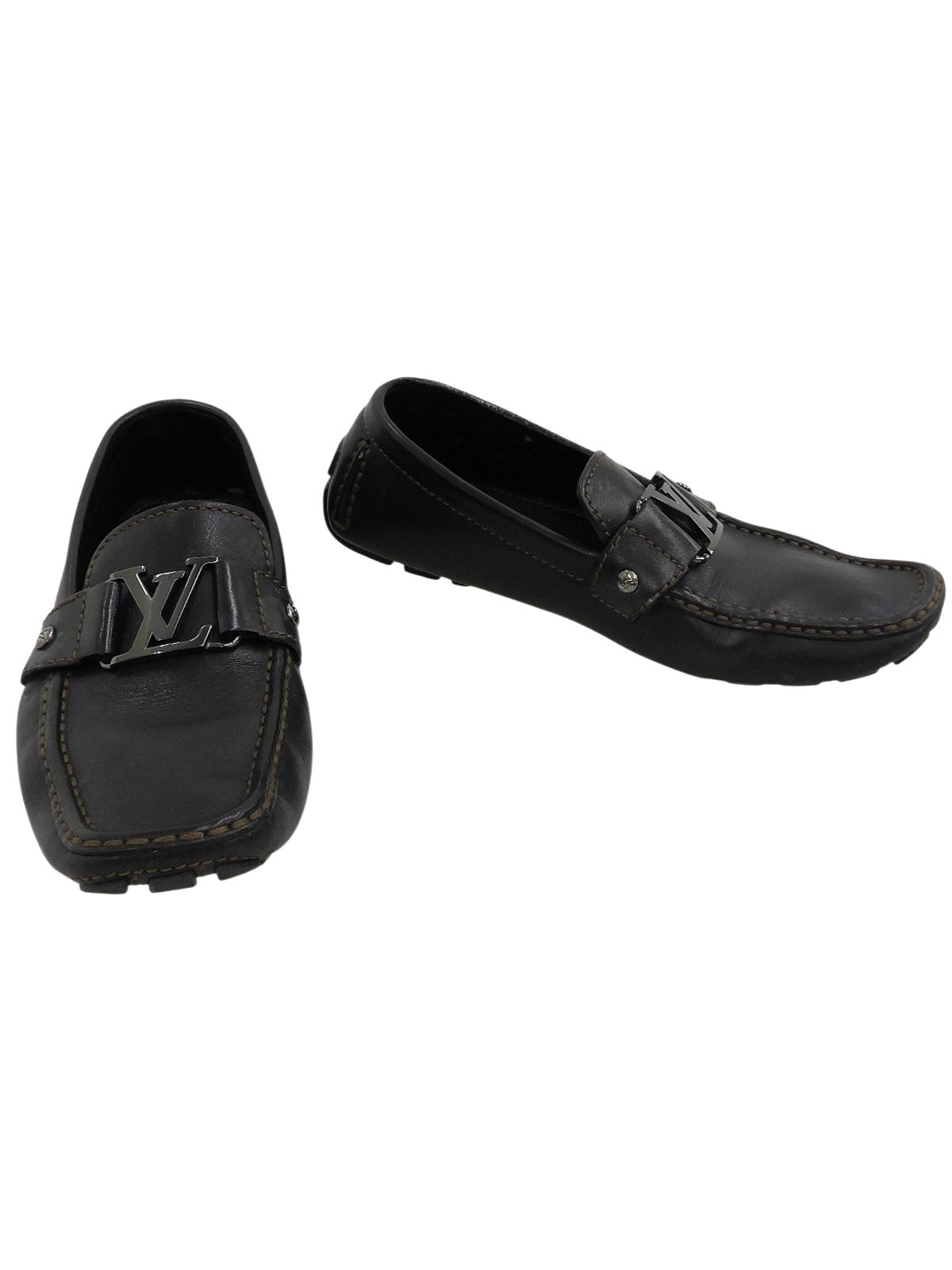 2005年製ロゴプレートドライビングシューズ ブラック #6.5