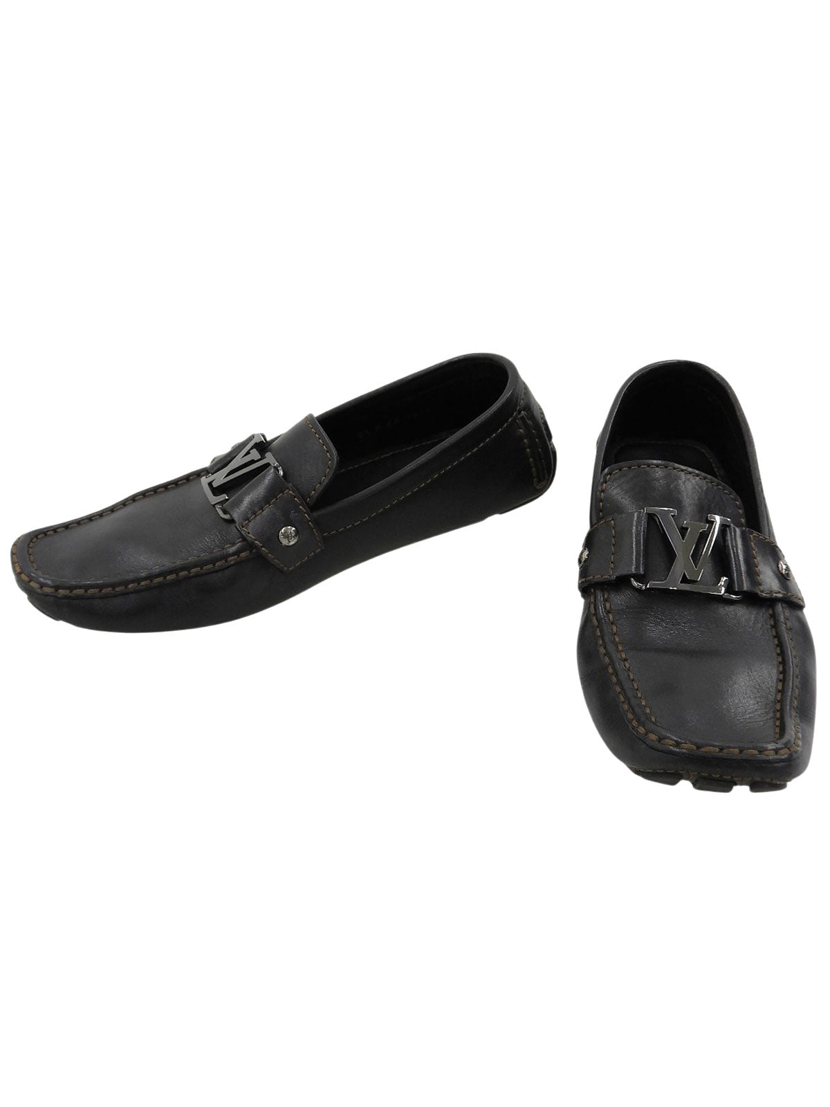 2005年製ロゴプレートドライビングシューズ ブラック #6.5