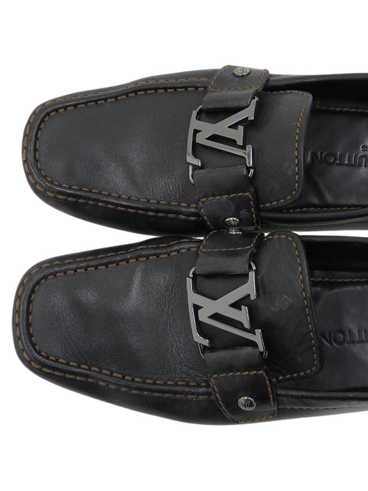 2005年製ロゴプレートドライビングシューズ ブラック #6.5