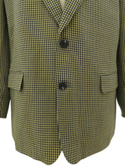 黄色/海军蓝图案夹克