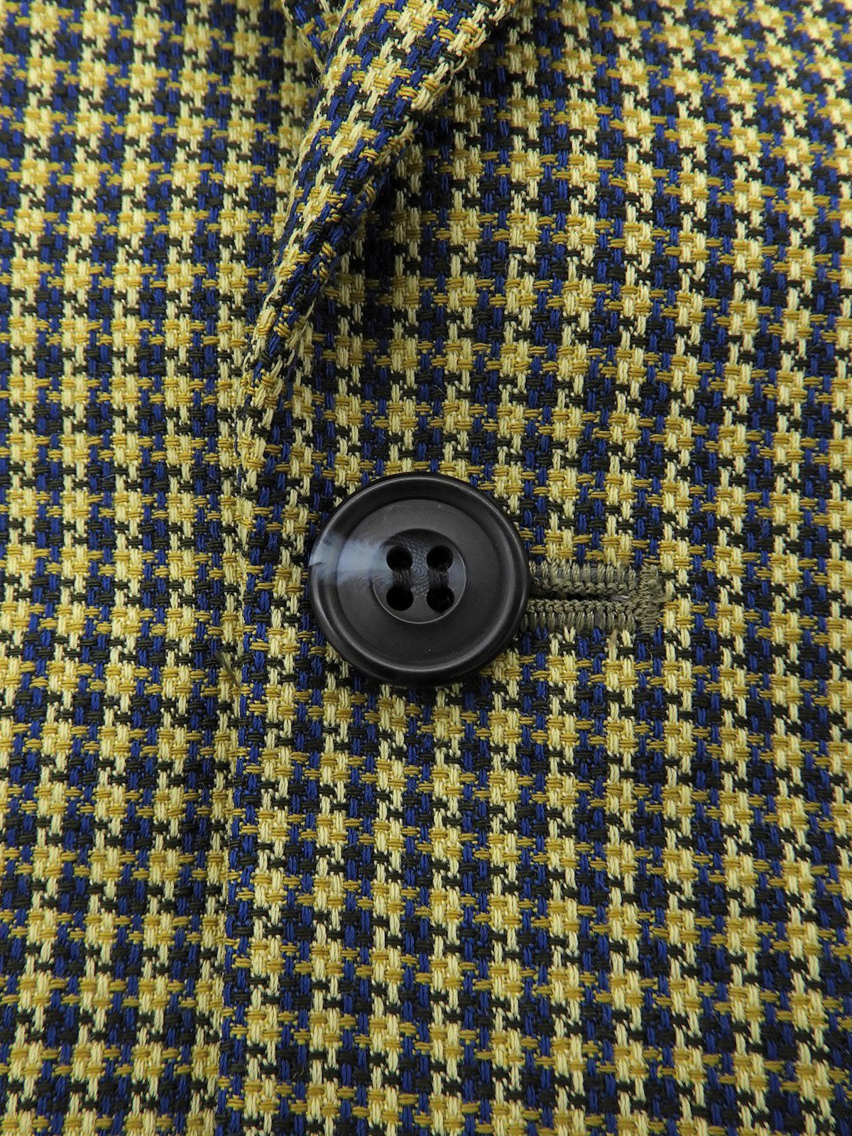 黄色/海军蓝图案夹克