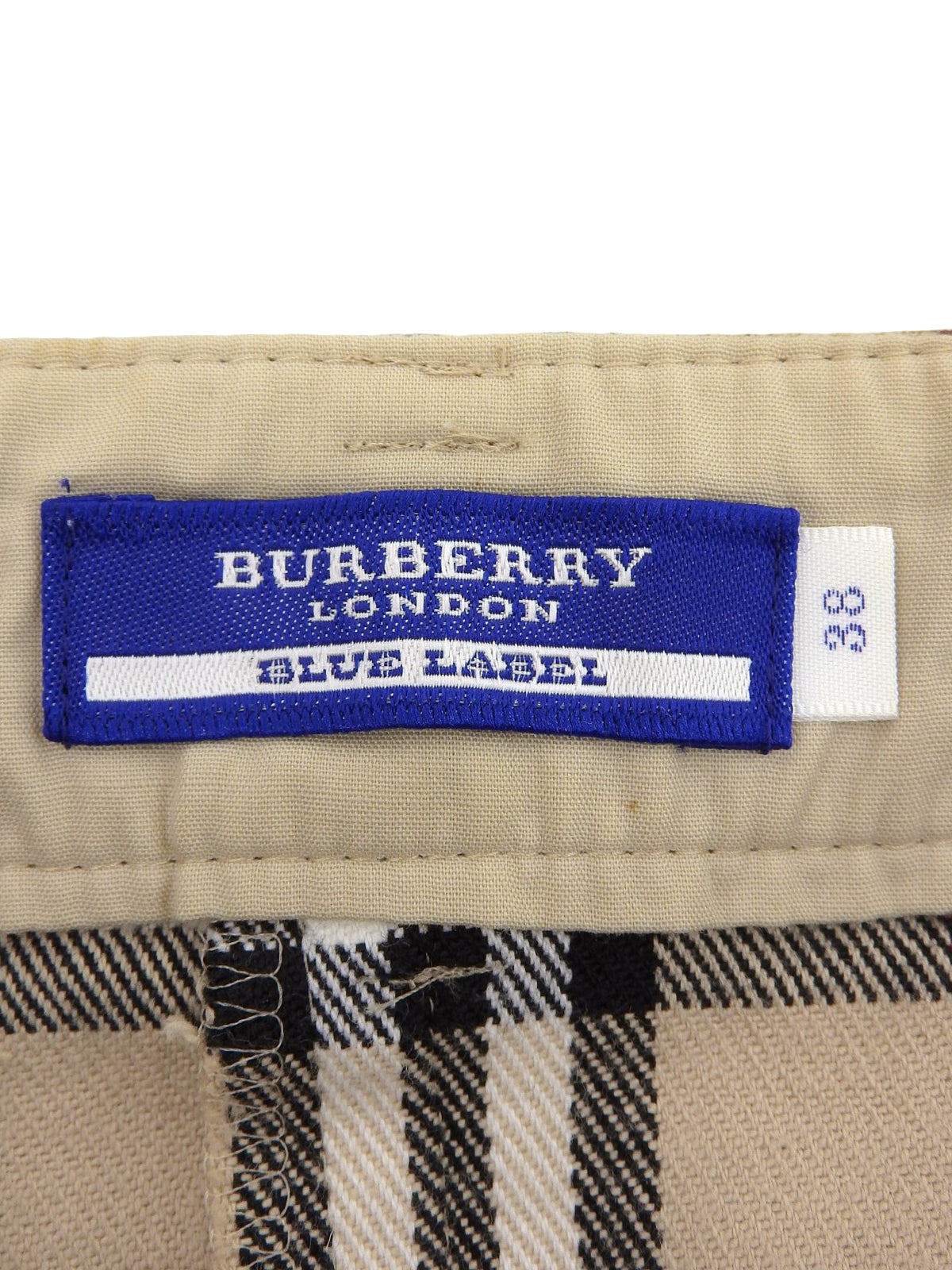 Nova Check Pattern Tight Skirt in Beige/Multi