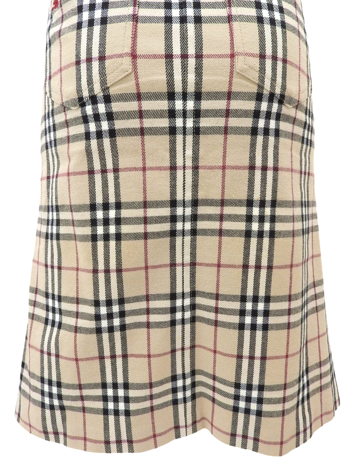 Nova Check Pattern Tight Skirt in Beige/Multi