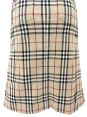 Nova Check Pattern Tight Skirt in Beige/Multi