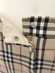 Nova Check Pattern Tight Skirt in Beige/Multi