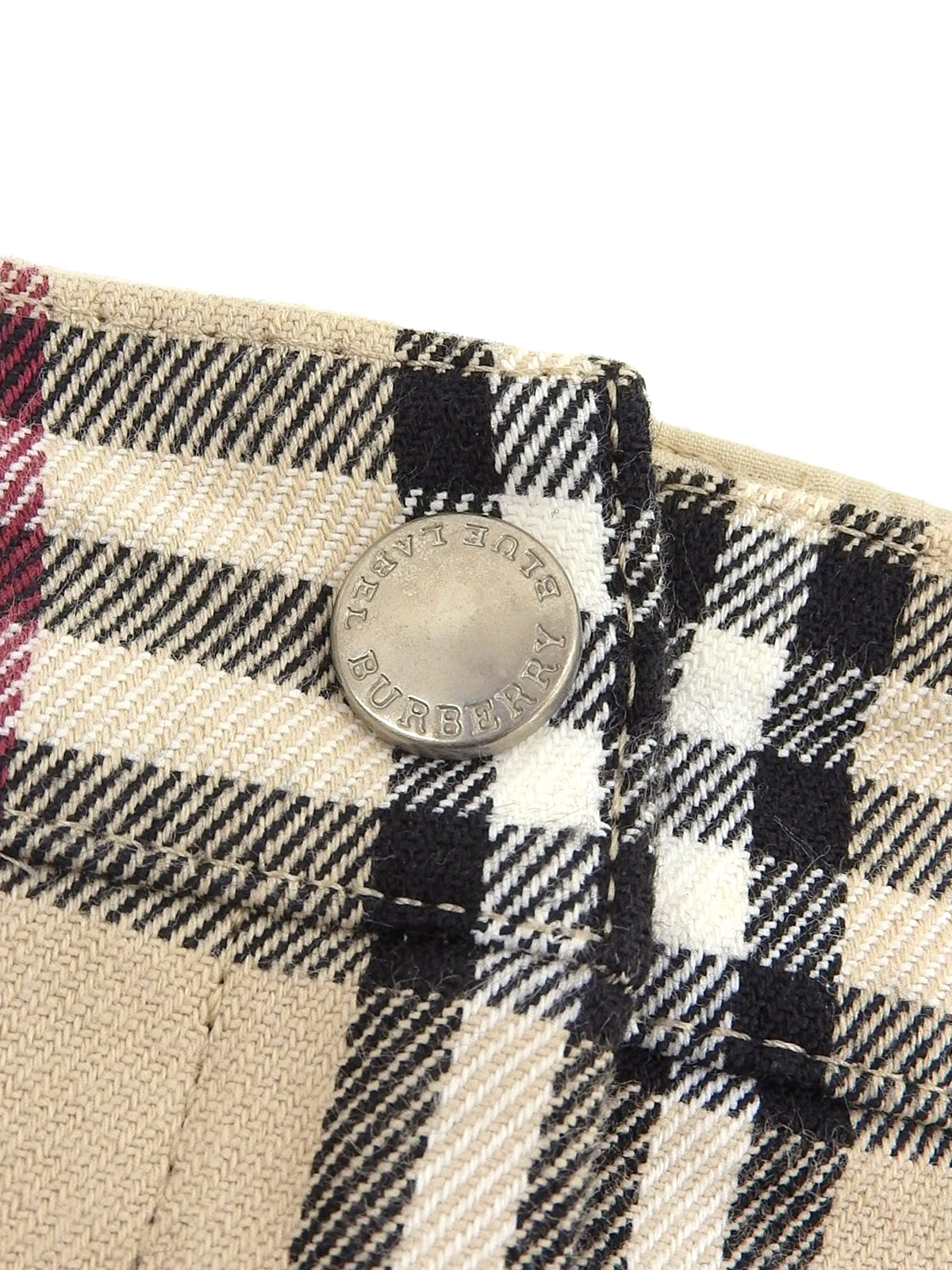 Nova Check Pattern Tight Skirt in Beige/Multi