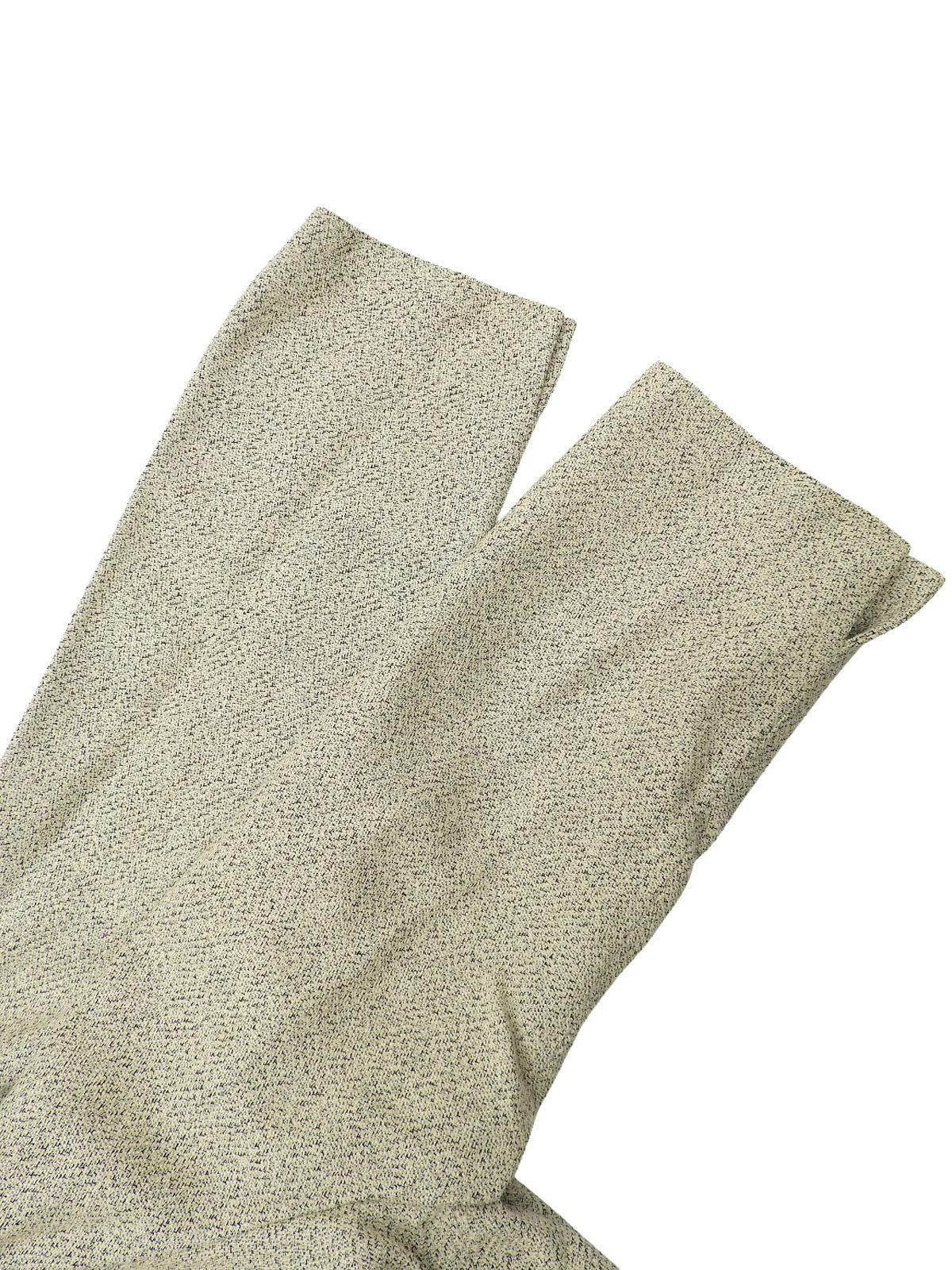 ノーカラーロングジャケット アイボリー/ブラック