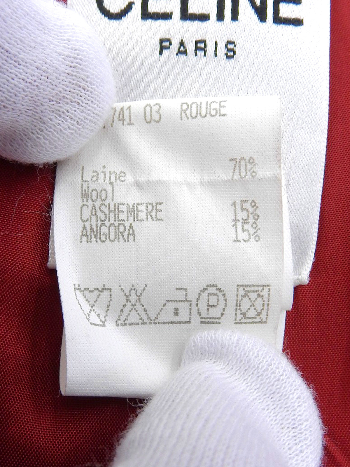 Wool double-breasted jacket, red, #38