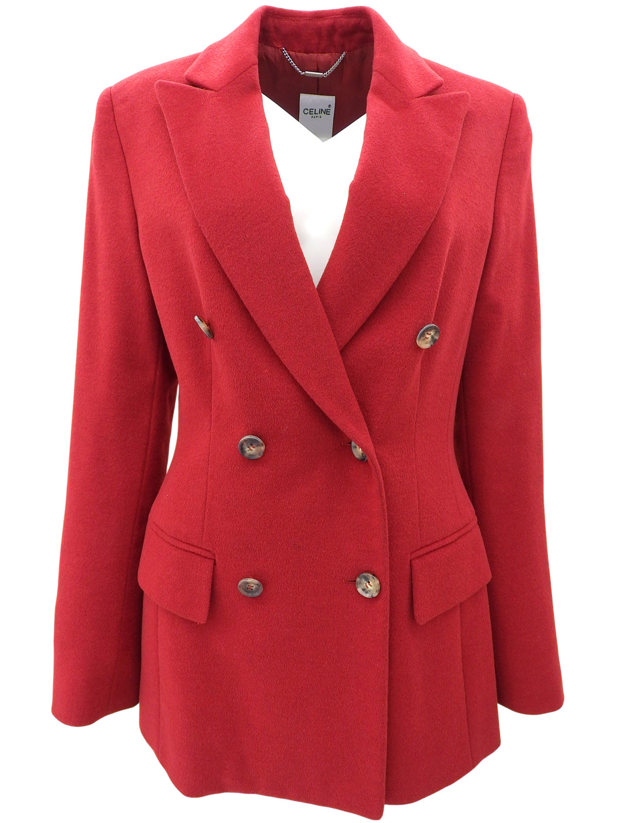 Wool double-breasted jacket, red, #38
