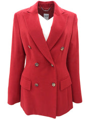Wool double-breasted jacket, red, #38