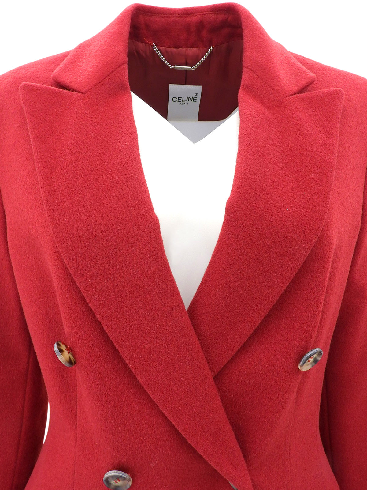Wool double-breasted jacket, red, #38