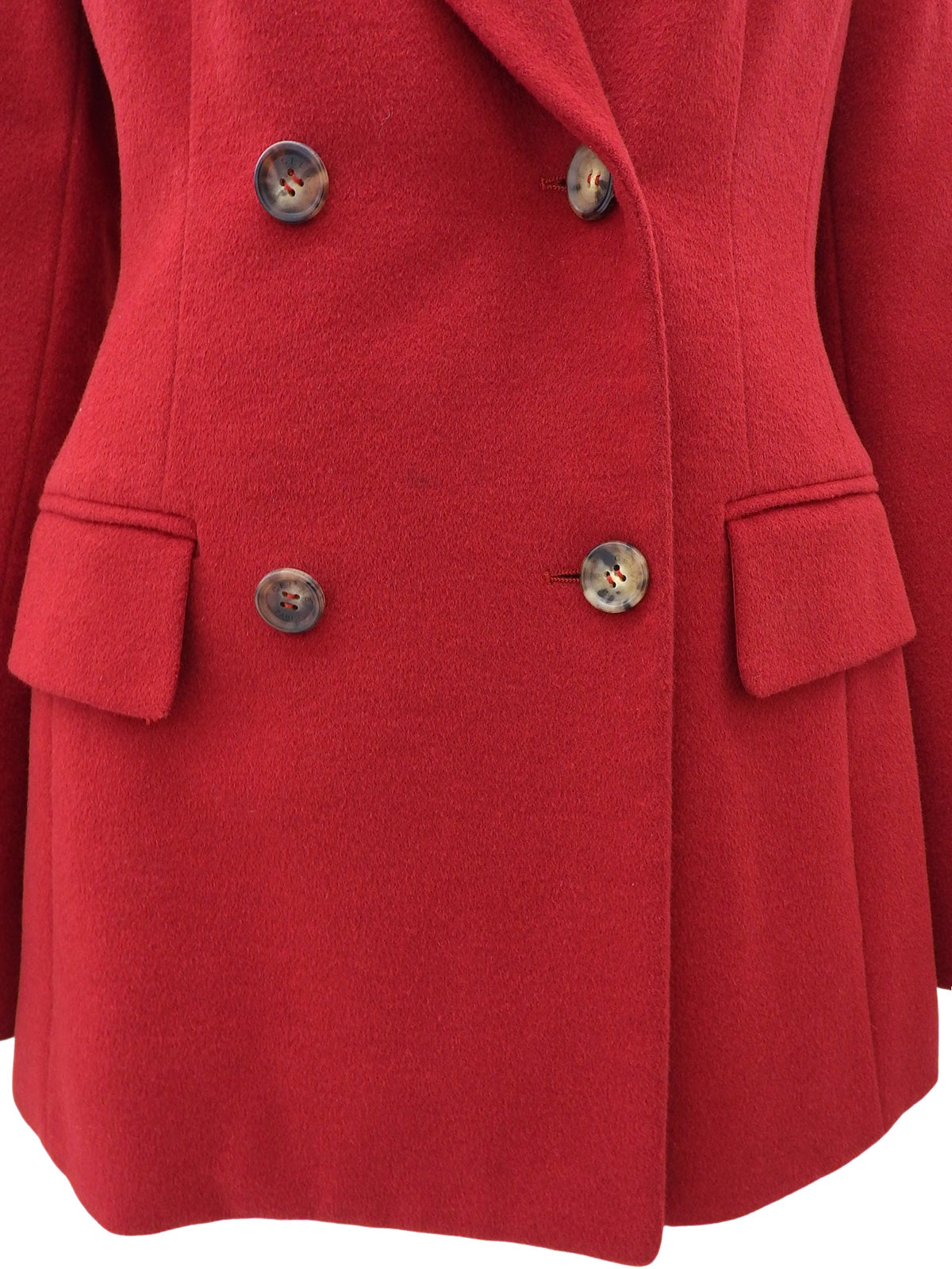 Wool double-breasted jacket, red, #38