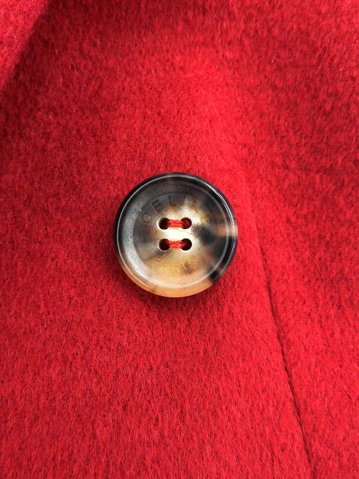 Wool double-breasted jacket, red, #38