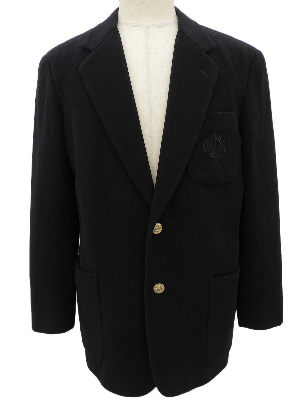 黑色刺绣Logo徽章夹克