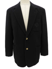 黑色刺绣Logo徽章夹克