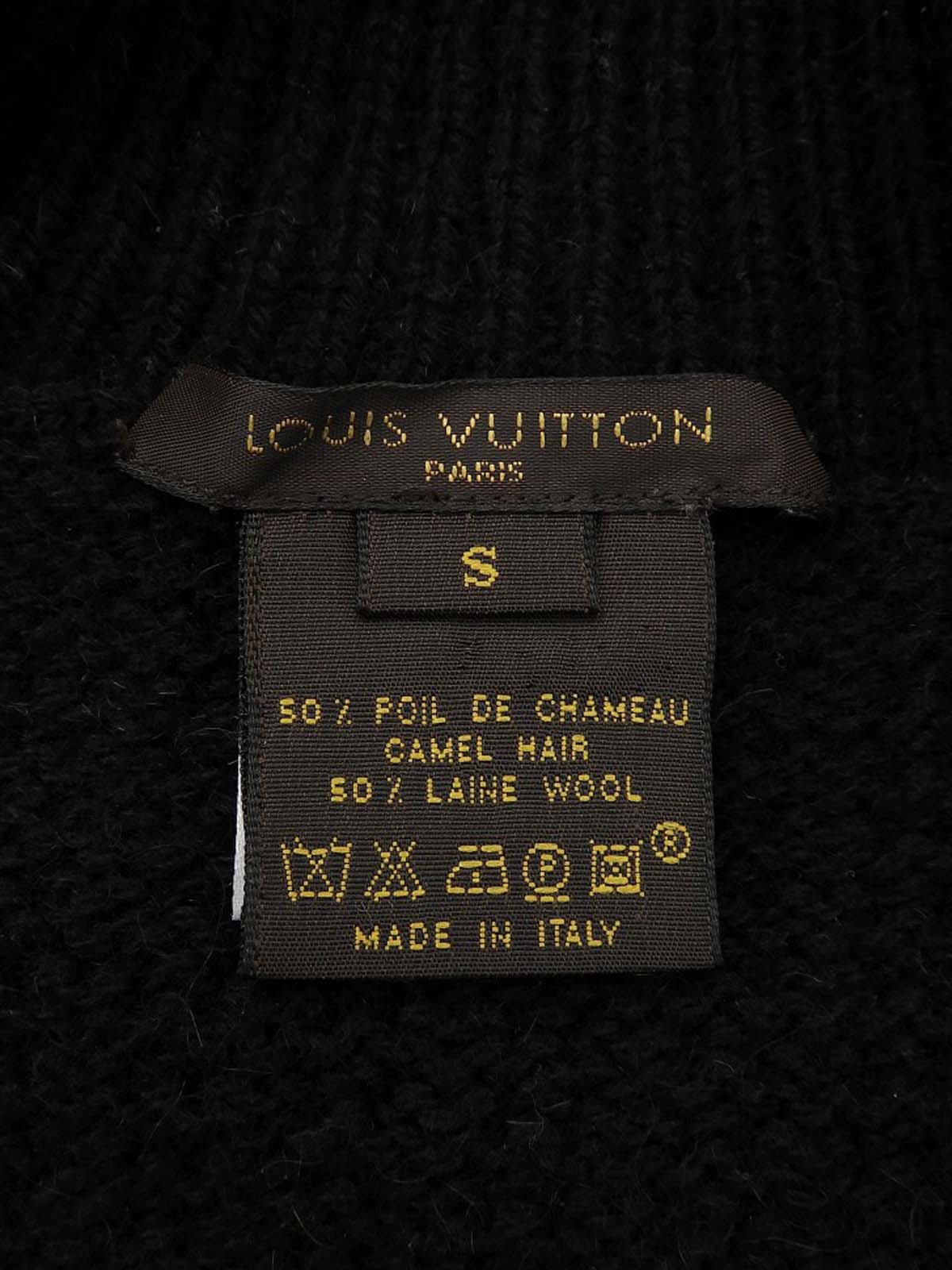 黑色Logo半拉链毛衣