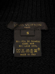 黑色Logo半拉链毛衣