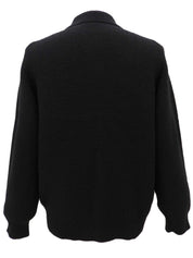 黑色Logo半拉链毛衣