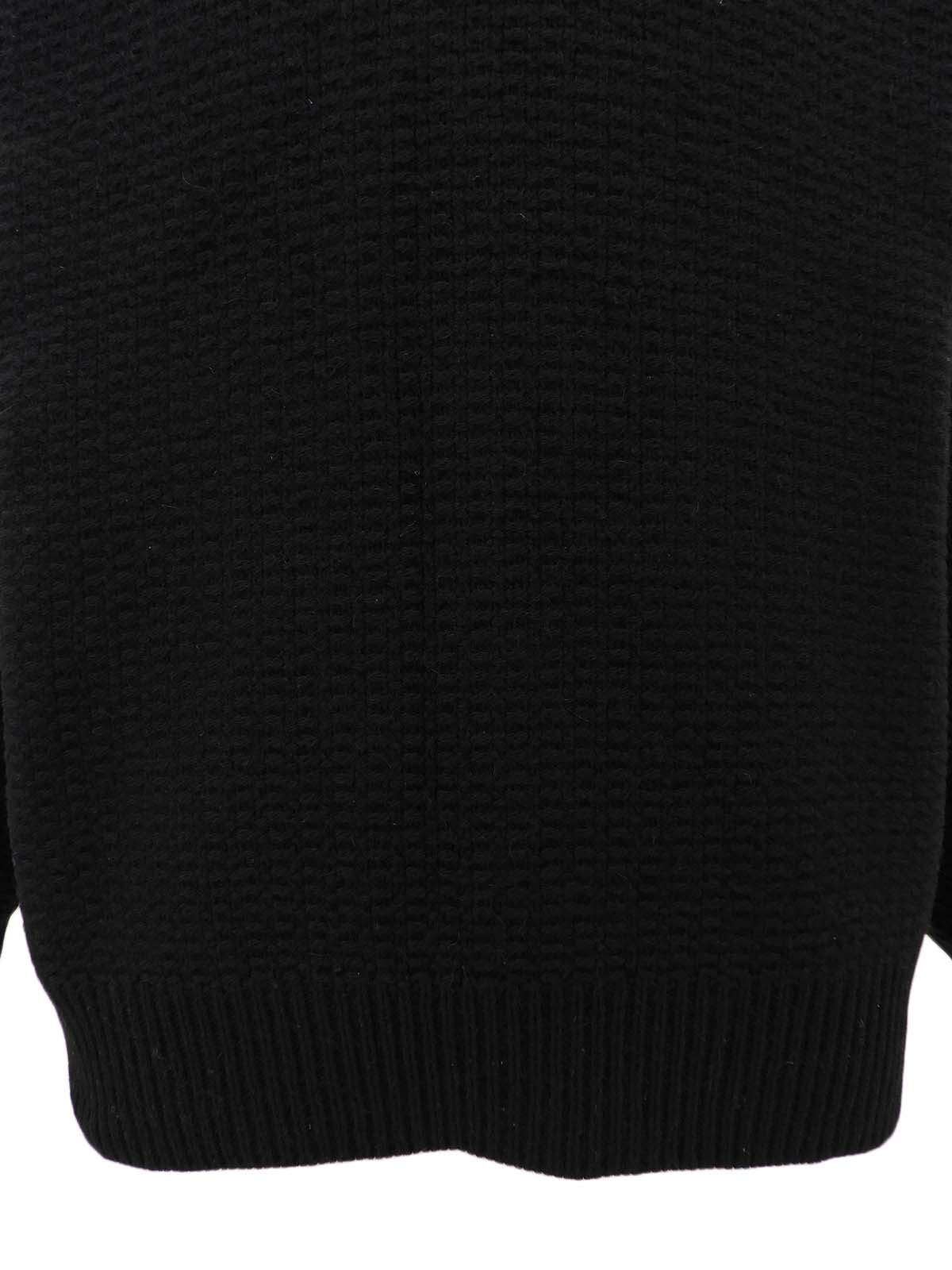 黑色Logo半拉链毛衣