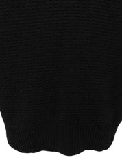 黑色Logo半拉链毛衣