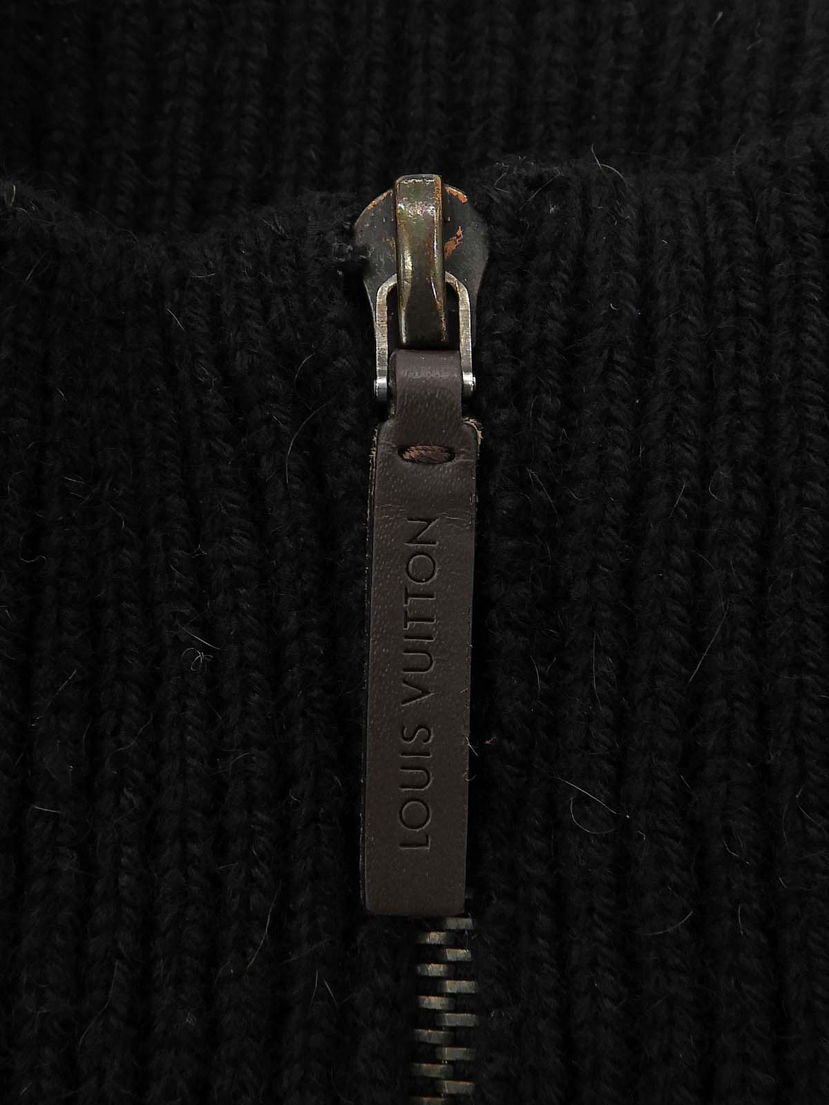 黑色Logo半拉链毛衣