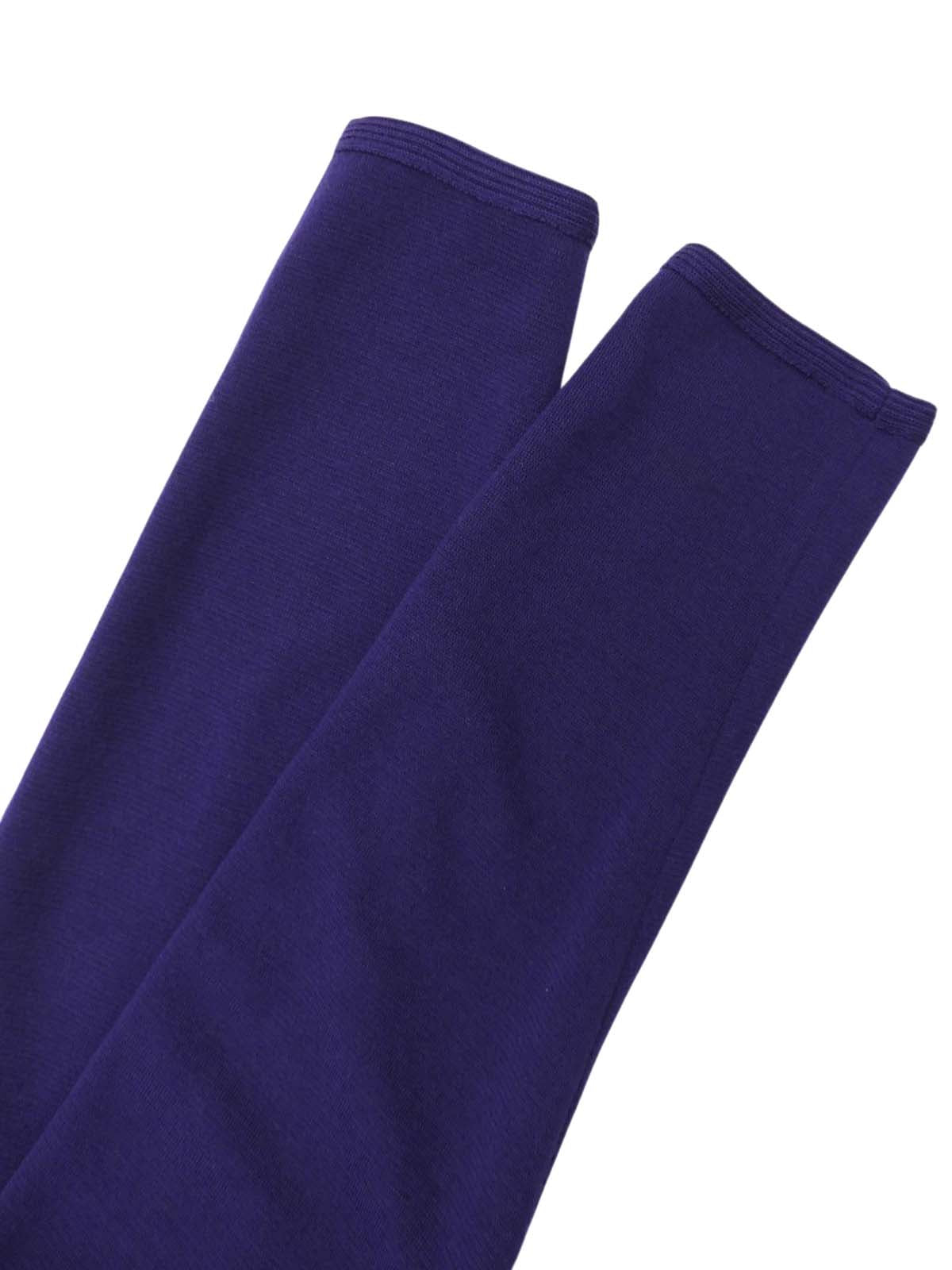 紫色羊毛碎石纽扣长开衫