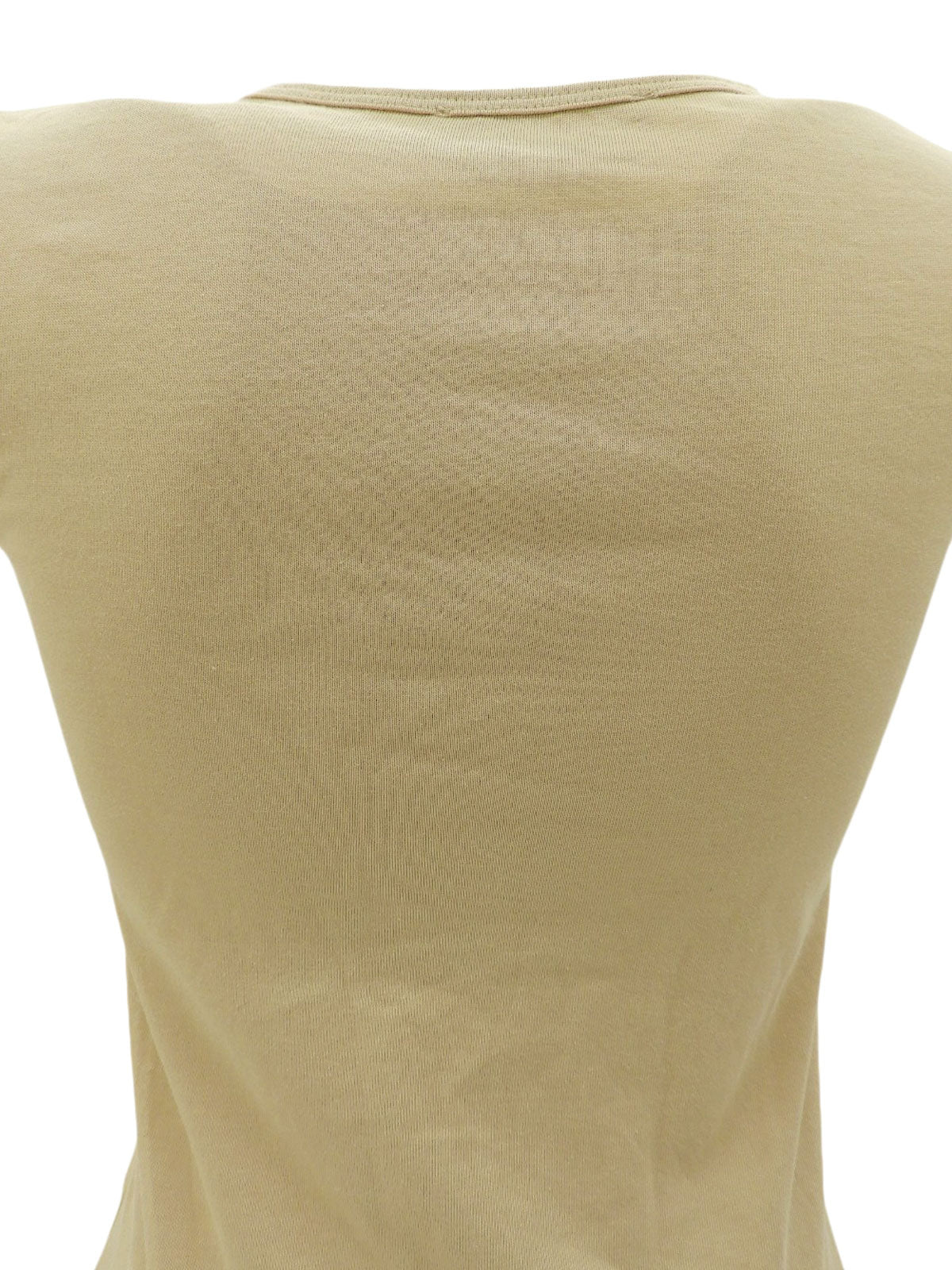 Rhinestone Cowgirl Motif T-Shirt #12 Beige