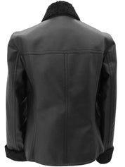 フェイクムートンロゴボタンジャケット ブラック #38