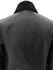 フェイクムートンロゴボタンジャケット ブラック #38