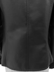 フェイクムートンロゴボタンジャケット ブラック #38