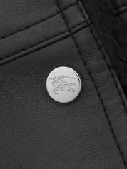 フェイクムートンロゴボタンジャケット ブラック #38