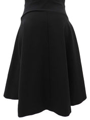 フレア半袖ワンピース ブラック