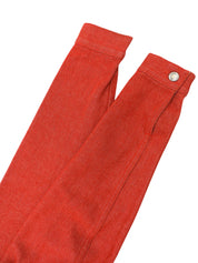 红色牛仔布logo纽扣夹克