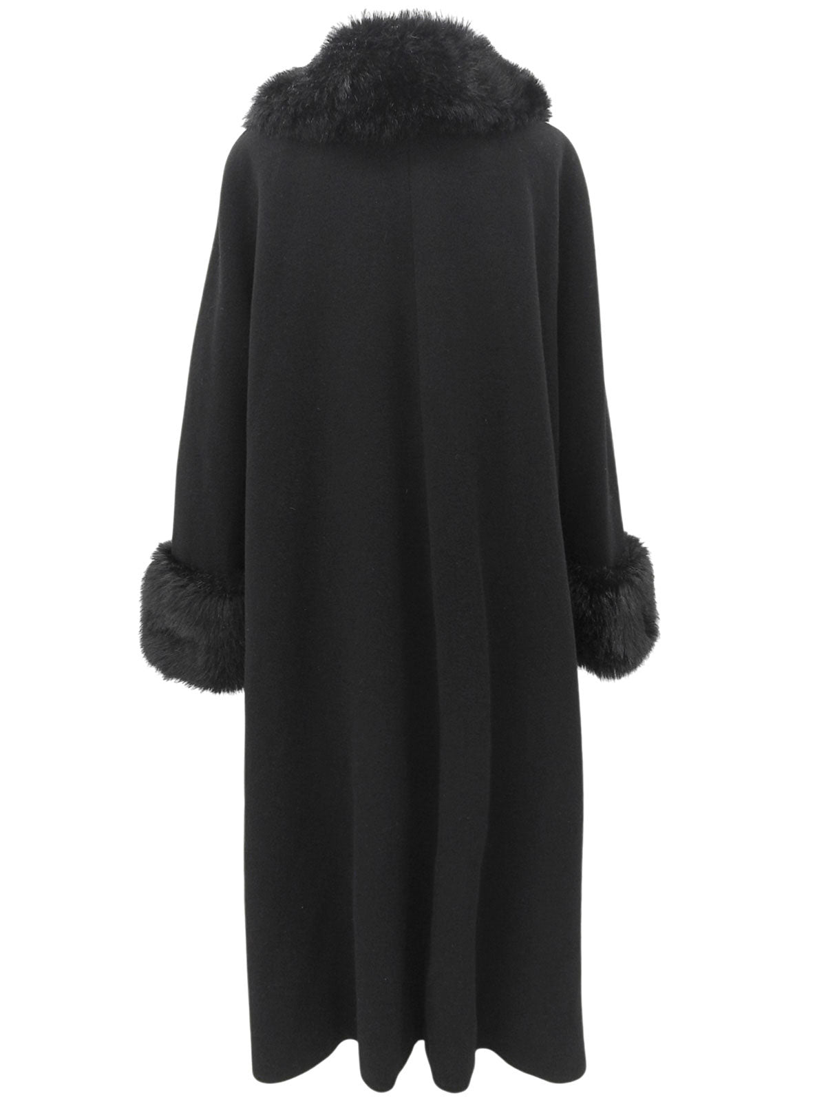 Fur Long Coat, Black #11