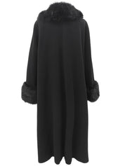 Fur Long Coat, Black #11