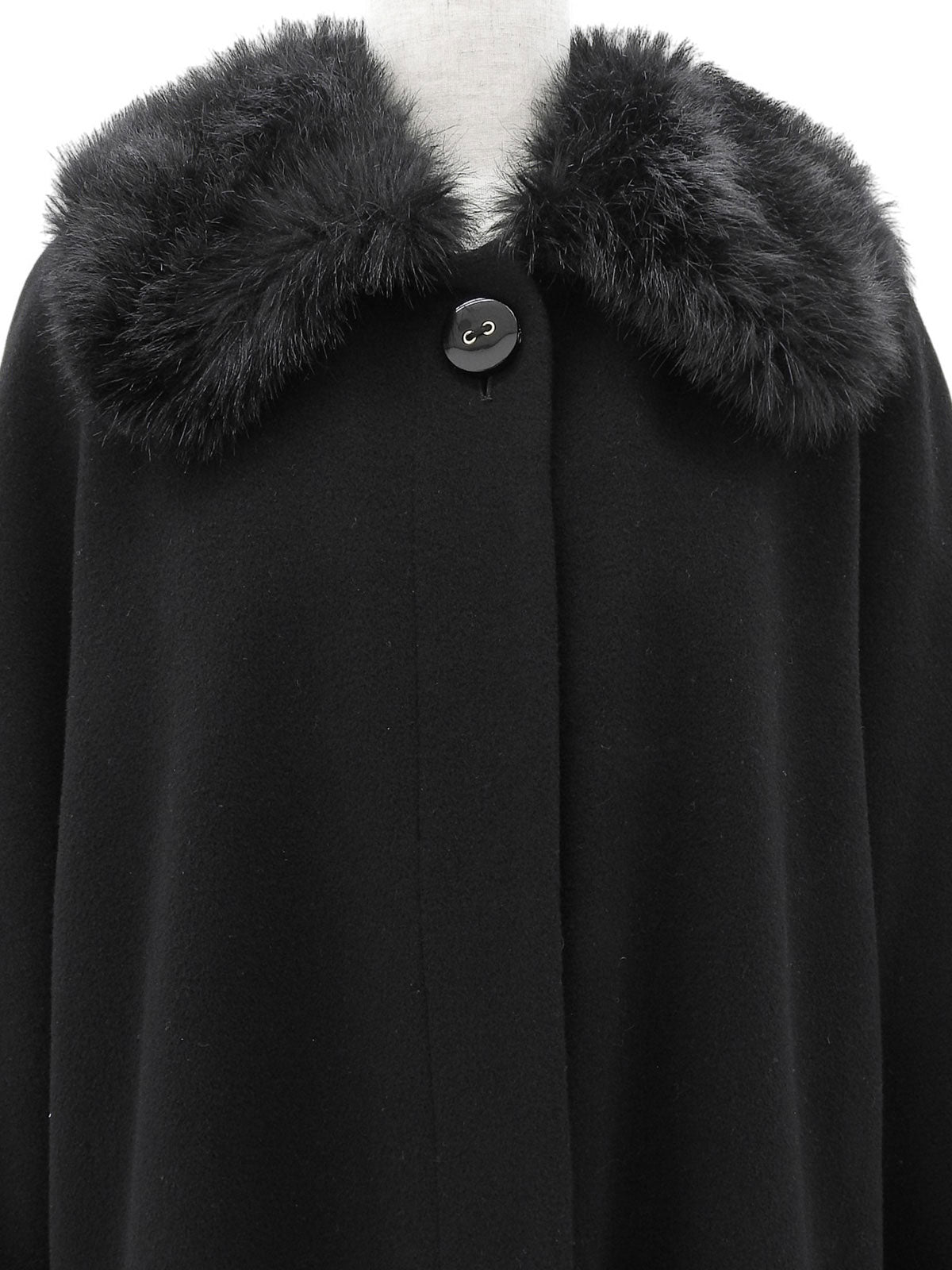 Fur Long Coat, Black #11