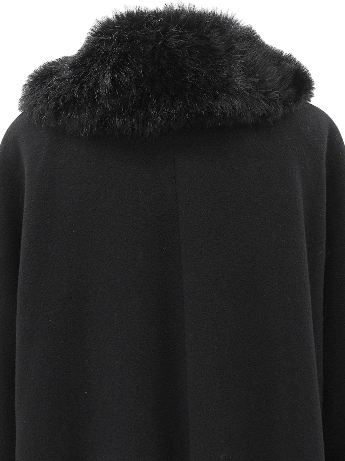 Fur Long Coat, Black #11
