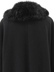 Fur Long Coat, Black #11