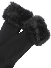 Fur Long Coat, Black #11