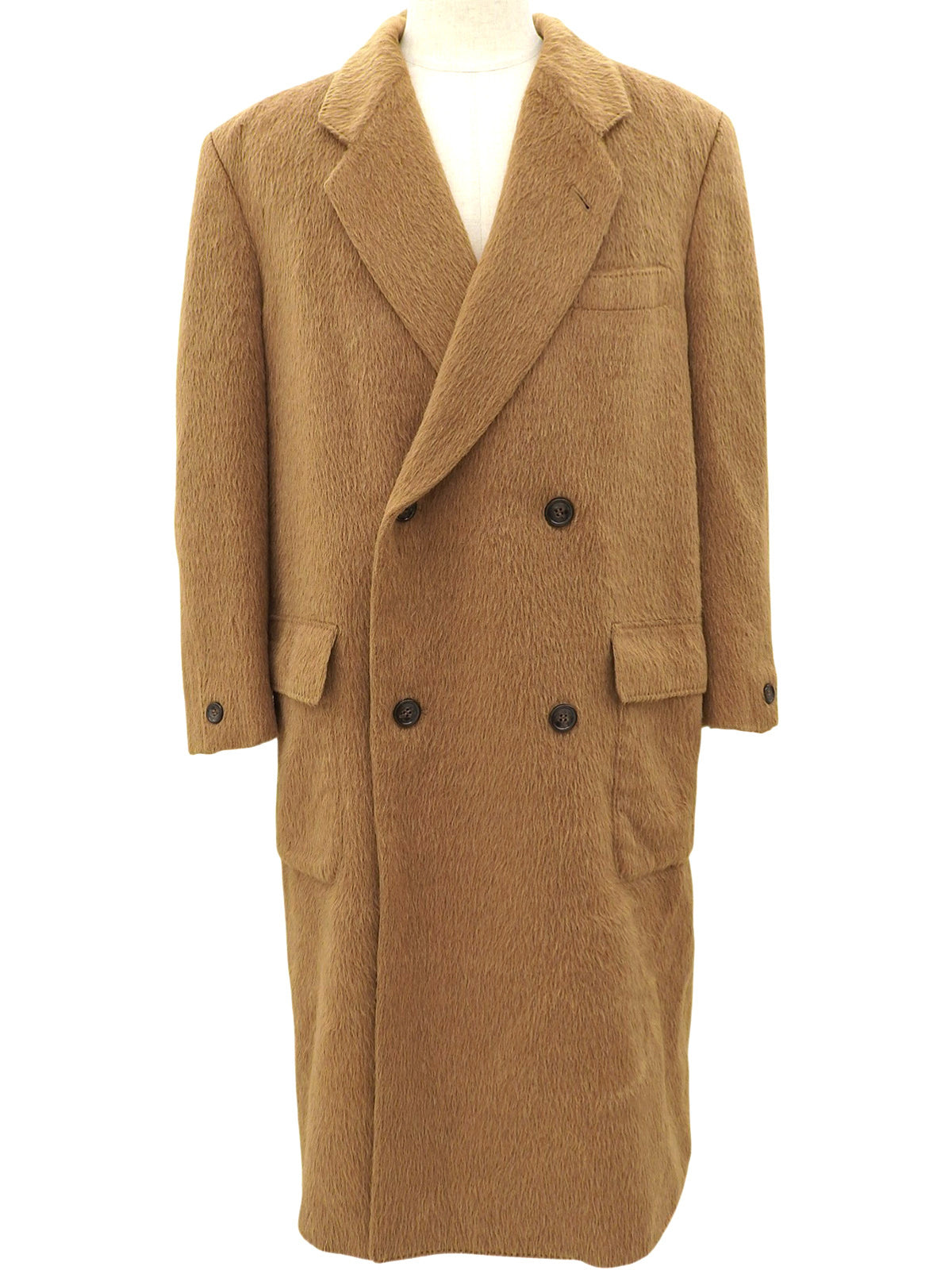 カシミアダブルブレストチェスターコート キャメル #Men'sM