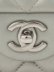 2014-ish Matelasse Stitch CC Turnlock Chain Shoulder Bag Gray