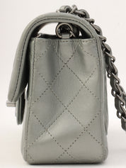 2014-ish Matelasse Stitch CC Turnlock Chain Shoulder Bag Gray
