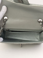 2014-ish Matelasse Stitch CC Turnlock Chain Shoulder Bag Gray